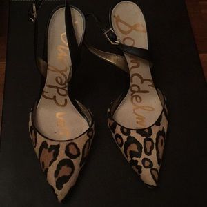 Sam Edelman Leopard Sling Backs